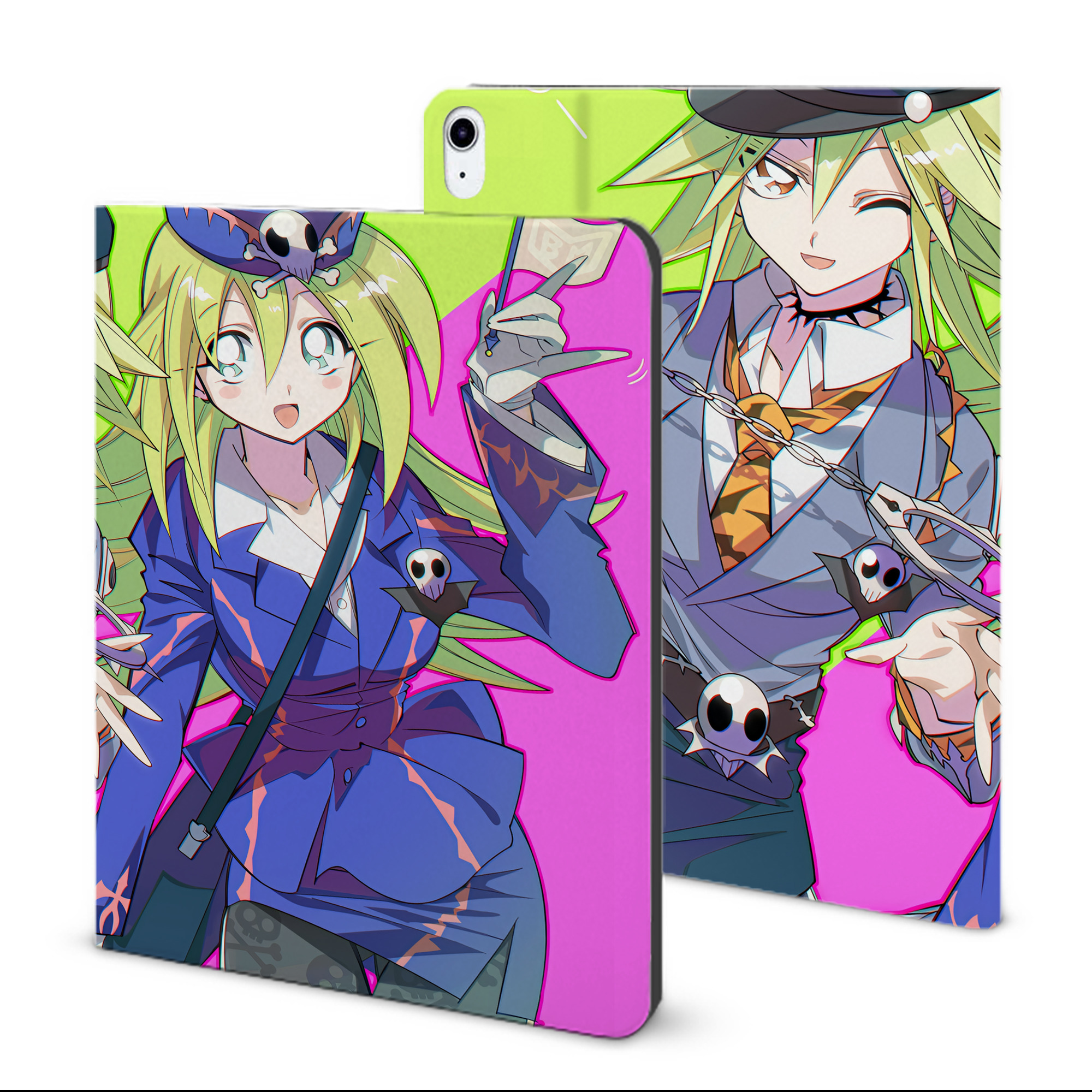 （画像用） 遊☆戯☆王 Yu-Gi-Oh! IPad ケース ブック型 PUレザー TPU 耐衝撃 軽量 薄型 ペン収納なし 全面保護 IPad 各モデル対応